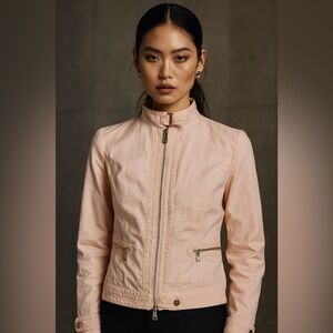 Versace Sport Pink Zip-Up Jacket Luxury Italian Designer Outerwear Windbreaker